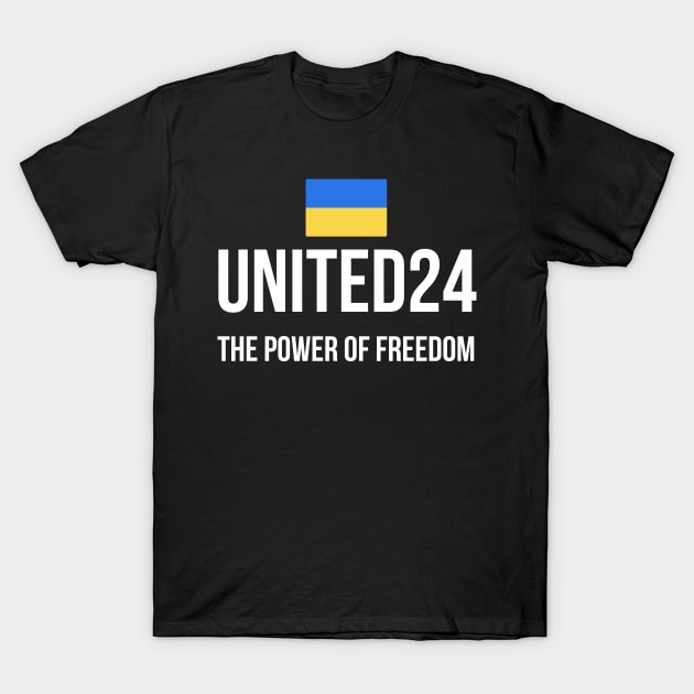 United24 / Ukraine: the power of freedom T-Shirt by julia_printshop